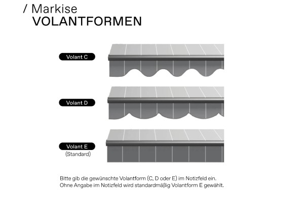 3955 Markise (Se) GT Marokko Volantformen