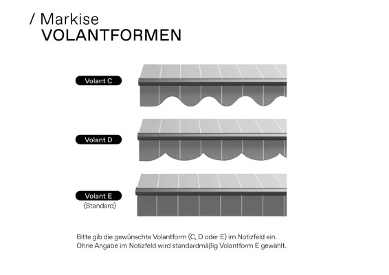 3955 Markise (Se) GT Marokko Volantformen