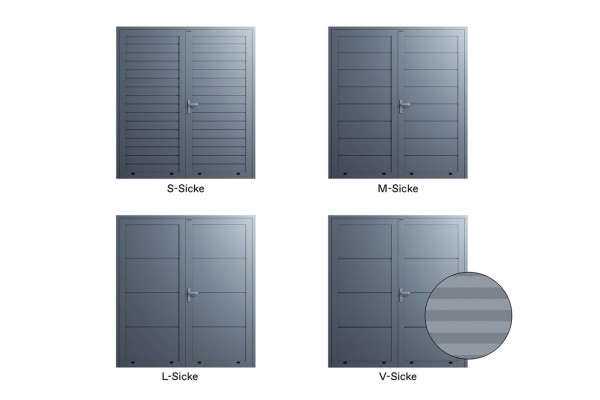 Nebentür (W) DoorPro | THERM | DOUBLE Paneelübersicht