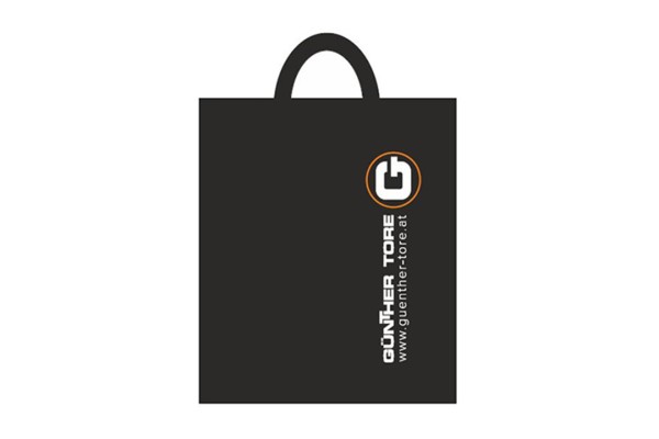 Baumwolltasche | schwarz - orange | SMALL