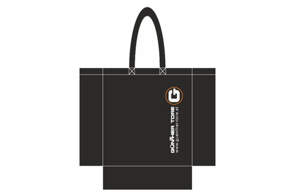 Baumwolltasche | schwarz - orange | BIG