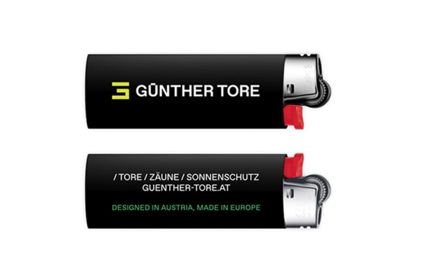Feuerzeug | schwarz - gelb 003905