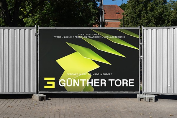 Bauzaunbanner | schwarz - gelb 004000