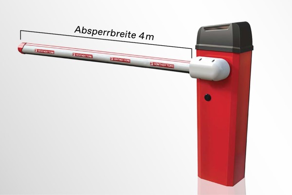 Schranke B614 Sperrbreite 4m RAL 3020