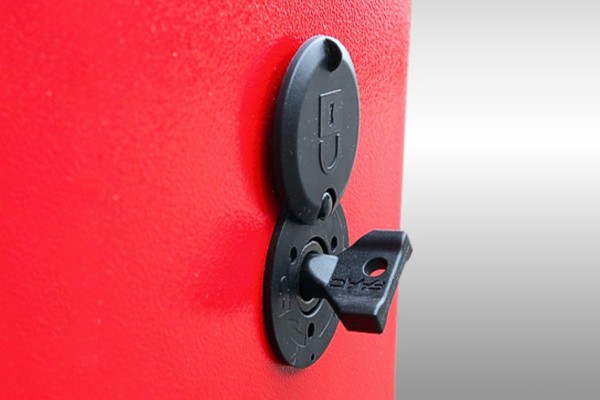 Schranke B614 Sperrbreite 4m rot Schloss