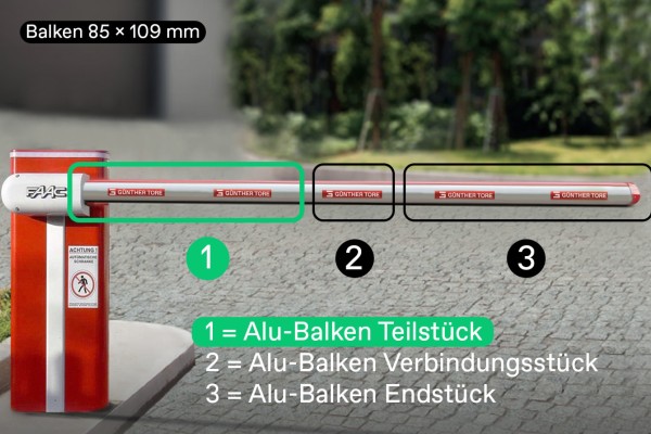 004202 Schrankenbalken Teilstück